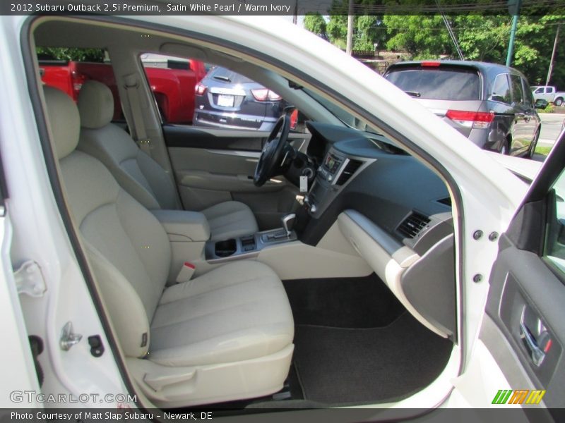 Satin White Pearl / Warm Ivory 2012 Subaru Outback 2.5i Premium