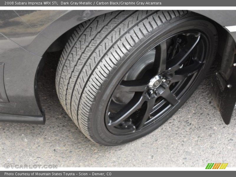 Dark Gray Metallic / Carbon Black/Graphite Gray Alcantara 2008 Subaru Impreza WRX STi