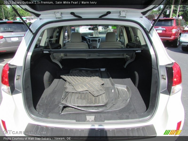 Satin White Pearl / Warm Ivory 2012 Subaru Outback 2.5i Premium