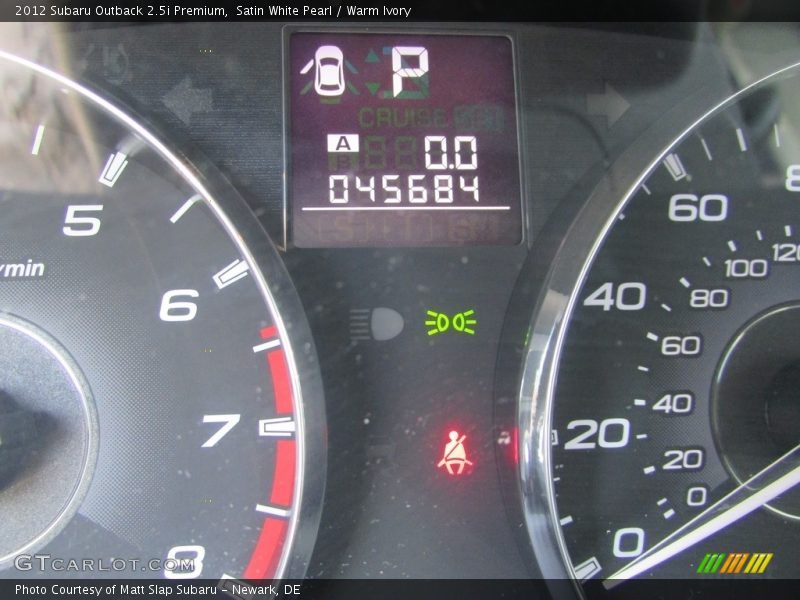 Satin White Pearl / Warm Ivory 2012 Subaru Outback 2.5i Premium