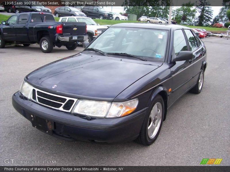 Midnight Blue Pearl / Sand Beige 1998 Saab 900 SE Turbo Sedan