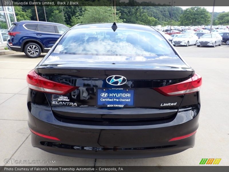 Black / Black 2017 Hyundai Elantra Limited