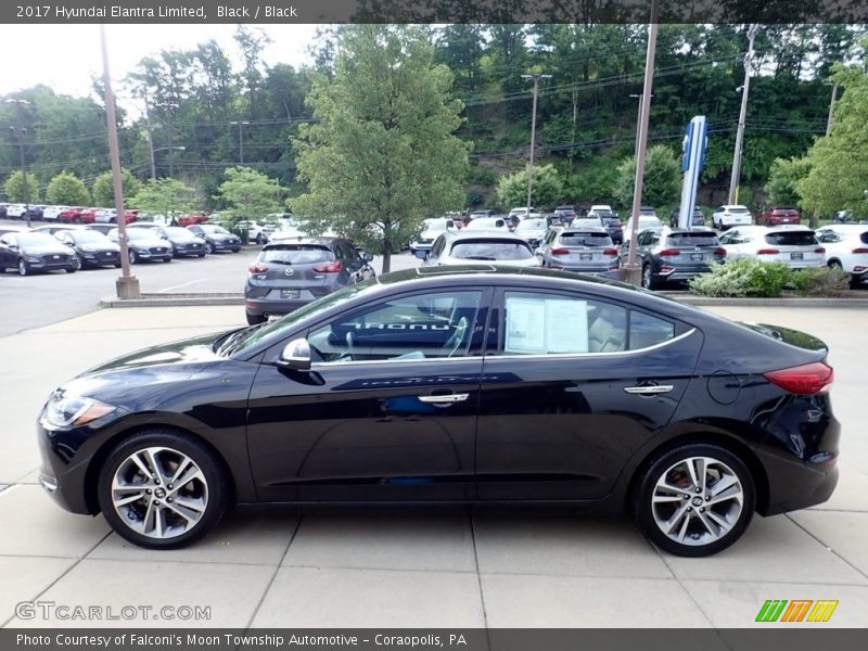 Black / Black 2017 Hyundai Elantra Limited