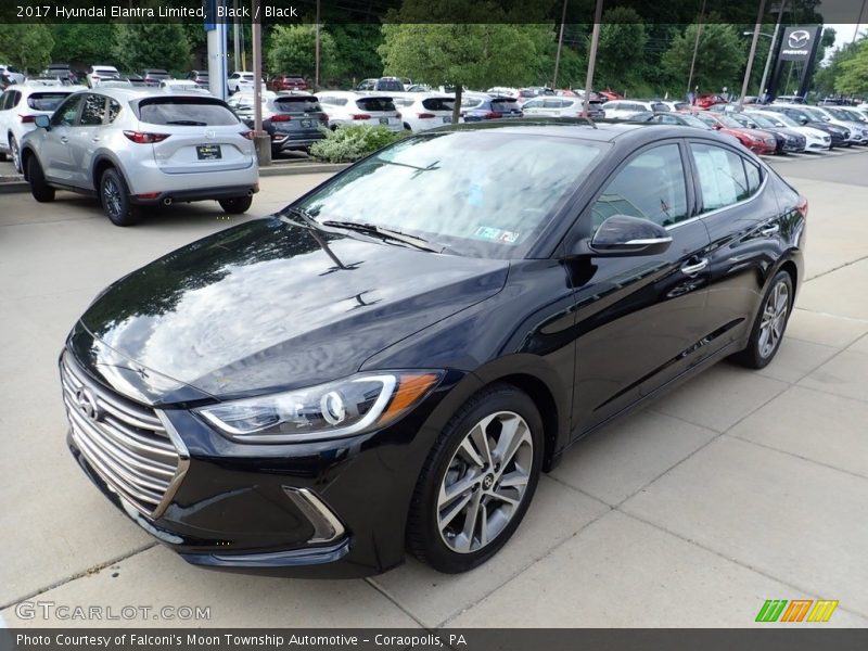 Black / Black 2017 Hyundai Elantra Limited