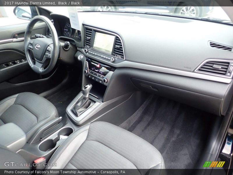 Black / Black 2017 Hyundai Elantra Limited