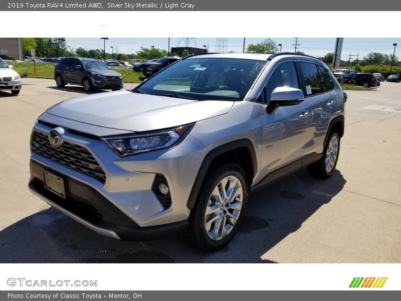 Silver Sky Metallic / Light Gray 2019 Toyota RAV4 Limited AWD