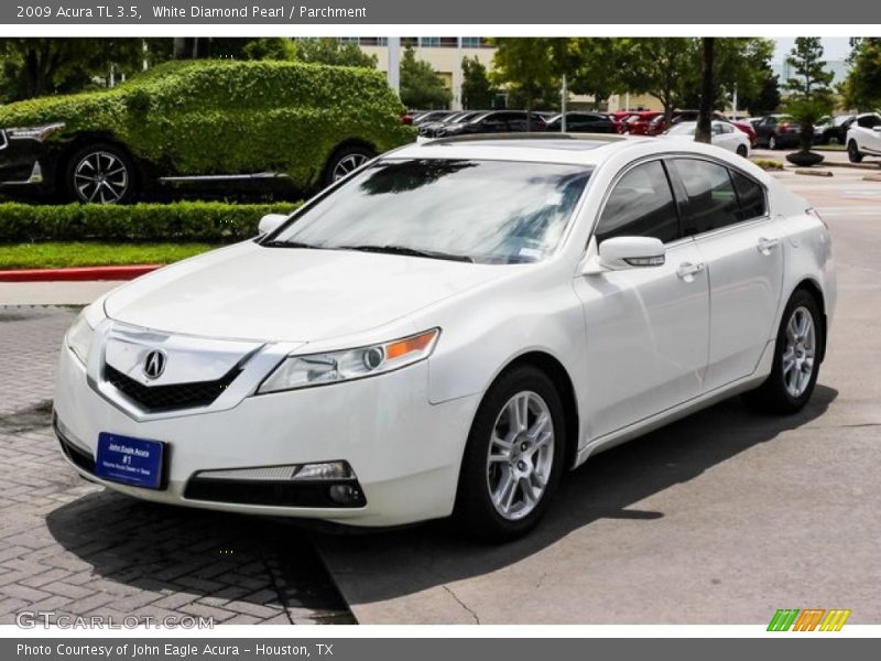 White Diamond Pearl / Parchment 2009 Acura TL 3.5