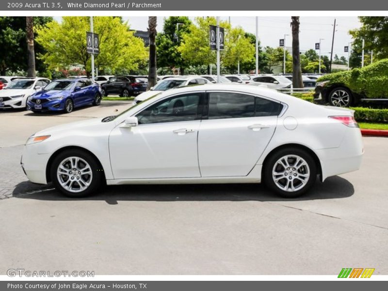 White Diamond Pearl / Parchment 2009 Acura TL 3.5