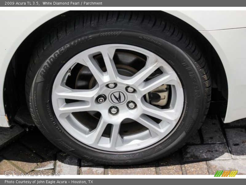 White Diamond Pearl / Parchment 2009 Acura TL 3.5