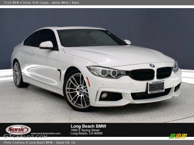 Alpine White / Black 2016 BMW 4 Series 428i Coupe