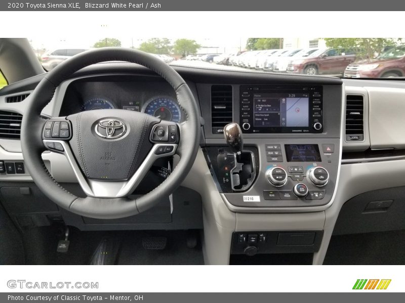 Dashboard of 2020 Sienna XLE
