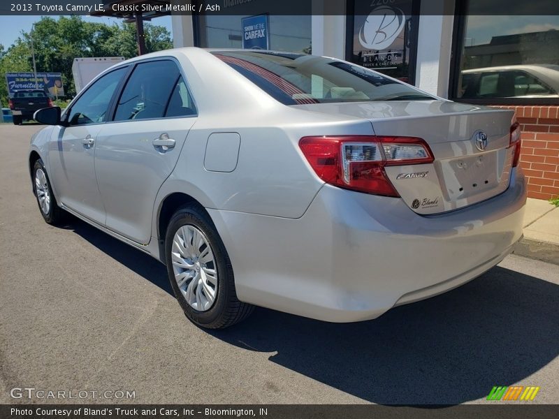Classic Silver Metallic / Ash 2013 Toyota Camry LE