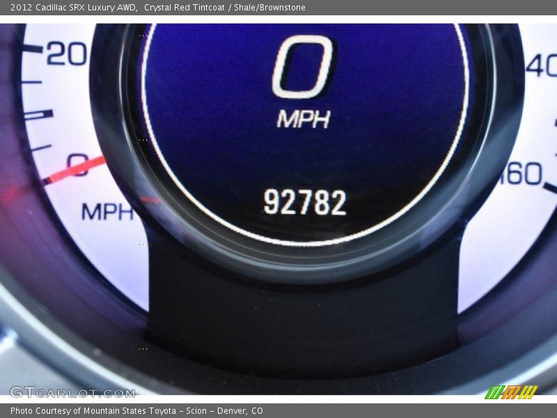 Crystal Red Tintcoat / Shale/Brownstone 2012 Cadillac SRX Luxury AWD