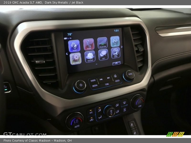 Dark Sky Metallic / Jet Black 2019 GMC Acadia SLT AWD