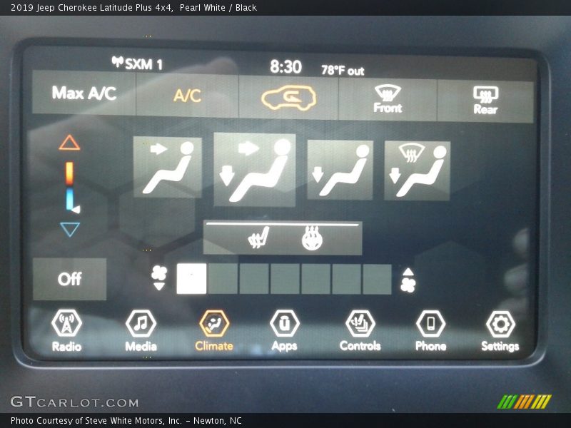 Pearl White / Black 2019 Jeep Cherokee Latitude Plus 4x4