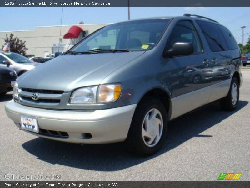 Silver Spruce Metallic / Oak Beige 1999 Toyota Sienna LE