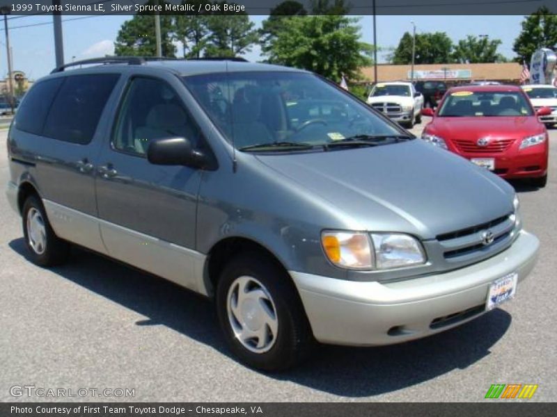 Silver Spruce Metallic / Oak Beige 1999 Toyota Sienna LE