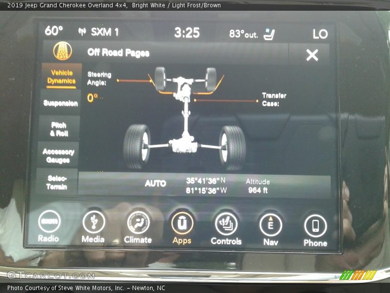 Bright White / Light Frost/Brown 2019 Jeep Grand Cherokee Overland 4x4