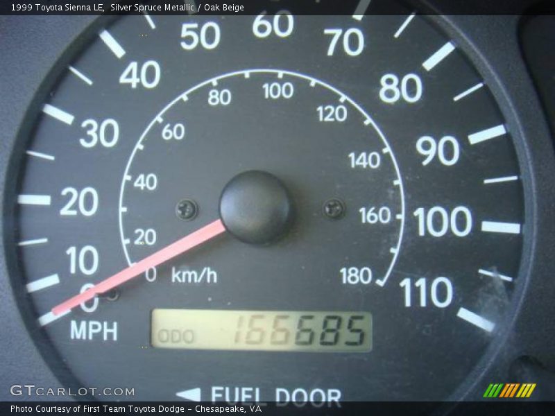 Silver Spruce Metallic / Oak Beige 1999 Toyota Sienna LE