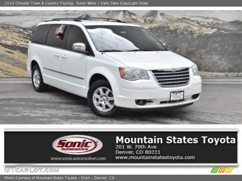 Stone White / Dark Slate Gray/Light Shale 2010 Chrysler Town & Country Touring