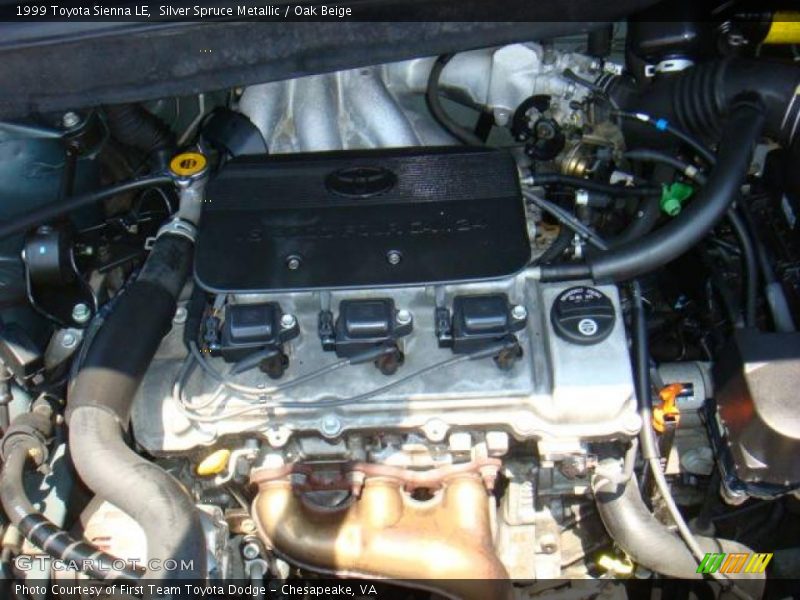 Silver Spruce Metallic / Oak Beige 1999 Toyota Sienna LE