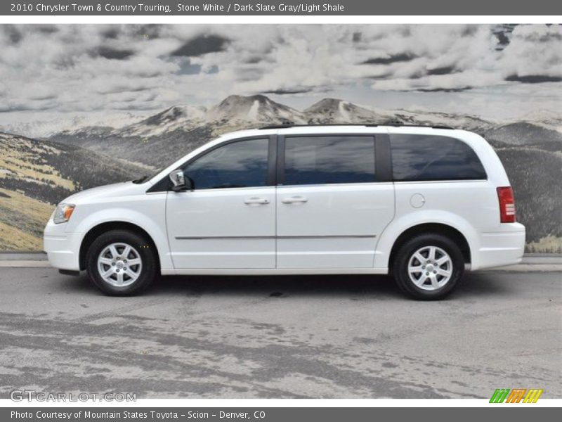 Stone White / Dark Slate Gray/Light Shale 2010 Chrysler Town & Country Touring