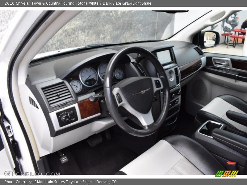 Stone White / Dark Slate Gray/Light Shale 2010 Chrysler Town & Country Touring