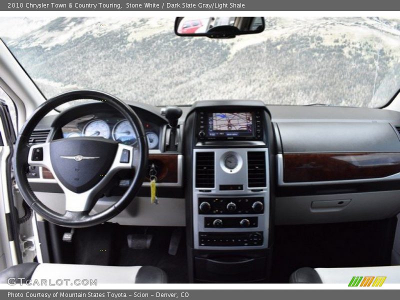 Stone White / Dark Slate Gray/Light Shale 2010 Chrysler Town & Country Touring