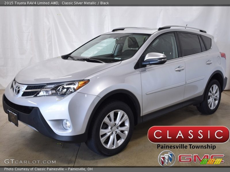 Classic Silver Metallic / Black 2015 Toyota RAV4 Limited AWD