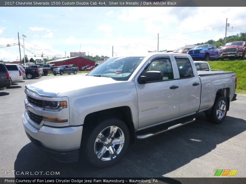 Silver Ice Metallic / Dark Ash/Jet Black 2017 Chevrolet Silverado 1500 Custom Double Cab 4x4