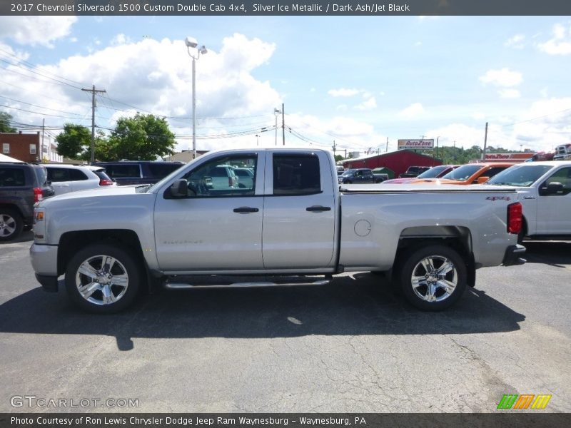 Silver Ice Metallic / Dark Ash/Jet Black 2017 Chevrolet Silverado 1500 Custom Double Cab 4x4