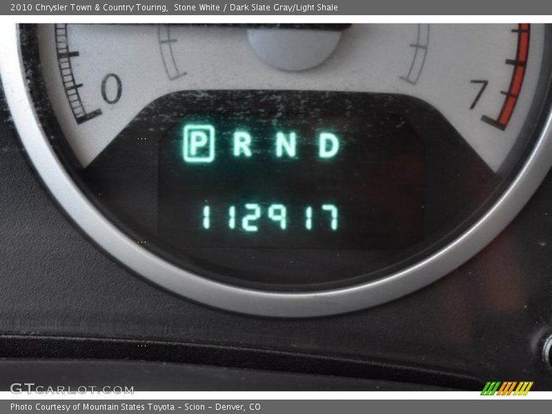 Stone White / Dark Slate Gray/Light Shale 2010 Chrysler Town & Country Touring