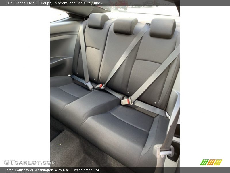 Modern Steel Metallic / Black 2019 Honda Civic EX Coupe