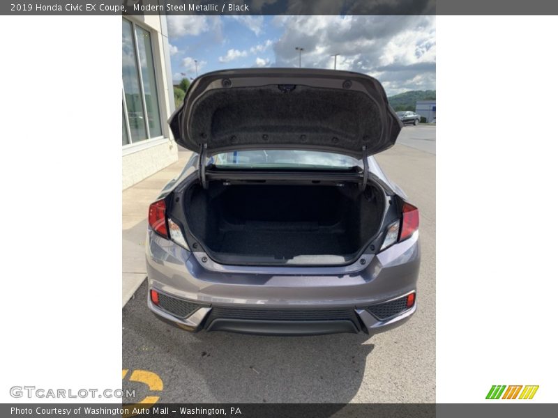 Modern Steel Metallic / Black 2019 Honda Civic EX Coupe