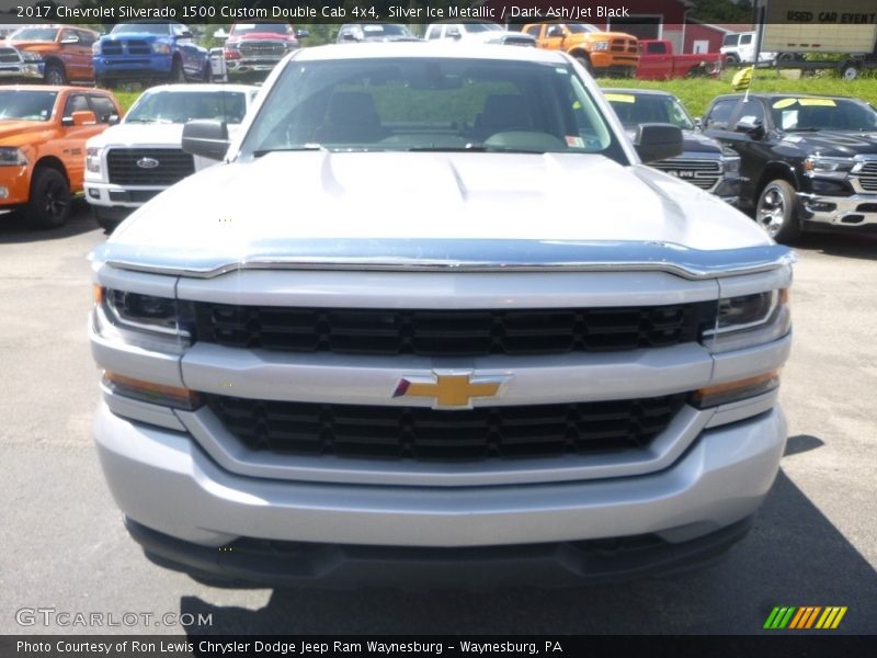 Silver Ice Metallic / Dark Ash/Jet Black 2017 Chevrolet Silverado 1500 Custom Double Cab 4x4
