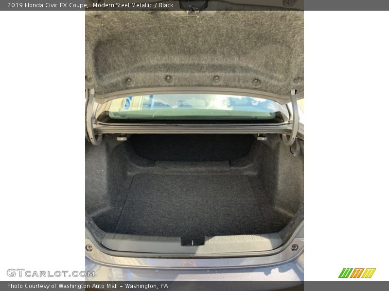 Modern Steel Metallic / Black 2019 Honda Civic EX Coupe