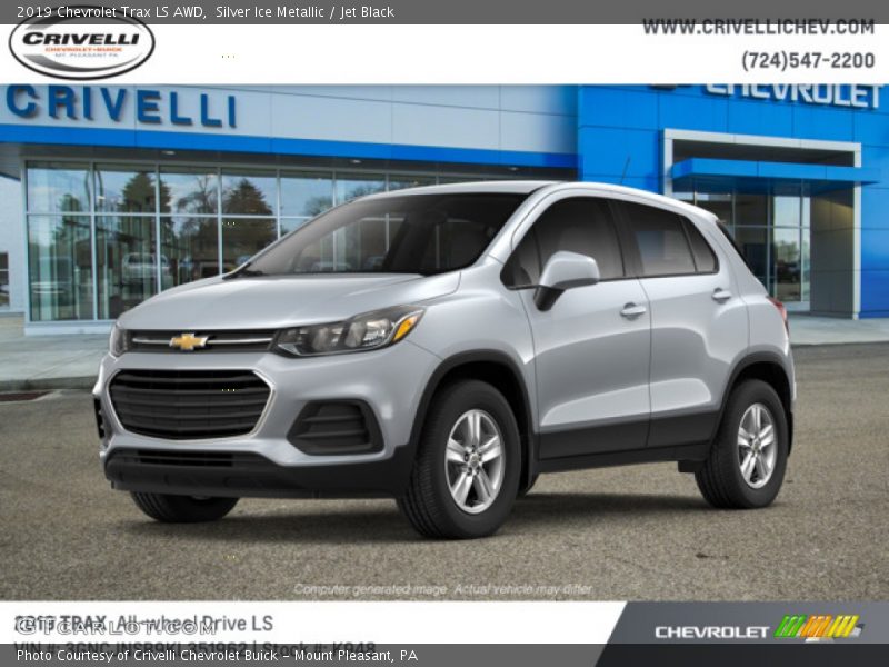 Silver Ice Metallic / Jet Black 2019 Chevrolet Trax LS AWD
