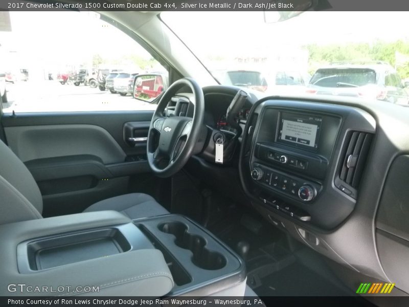 Silver Ice Metallic / Dark Ash/Jet Black 2017 Chevrolet Silverado 1500 Custom Double Cab 4x4