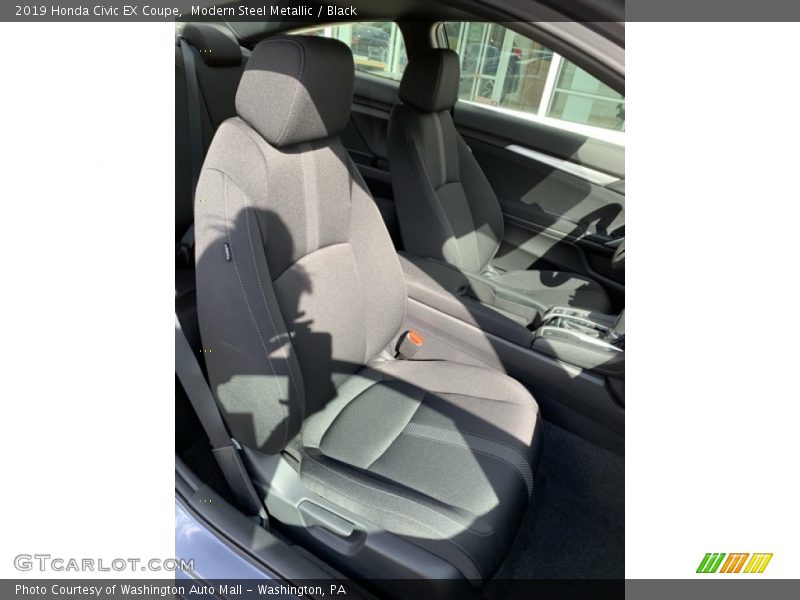 Modern Steel Metallic / Black 2019 Honda Civic EX Coupe