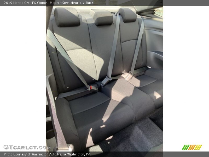 Modern Steel Metallic / Black 2019 Honda Civic EX Coupe