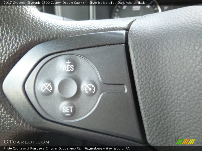 Silver Ice Metallic / Dark Ash/Jet Black 2017 Chevrolet Silverado 1500 Custom Double Cab 4x4