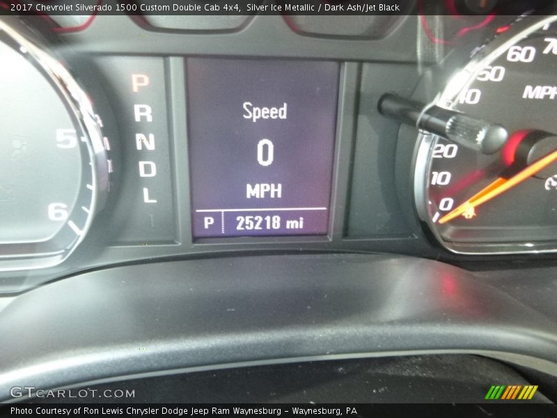 Silver Ice Metallic / Dark Ash/Jet Black 2017 Chevrolet Silverado 1500 Custom Double Cab 4x4