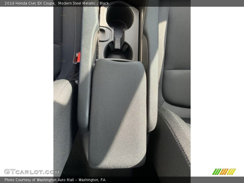 Modern Steel Metallic / Black 2019 Honda Civic EX Coupe