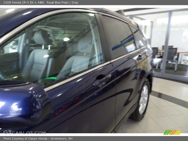 Royal Blue Pearl / Gray 2008 Honda CR-V EX-L 4WD