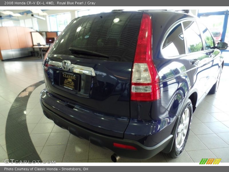 Royal Blue Pearl / Gray 2008 Honda CR-V EX-L 4WD