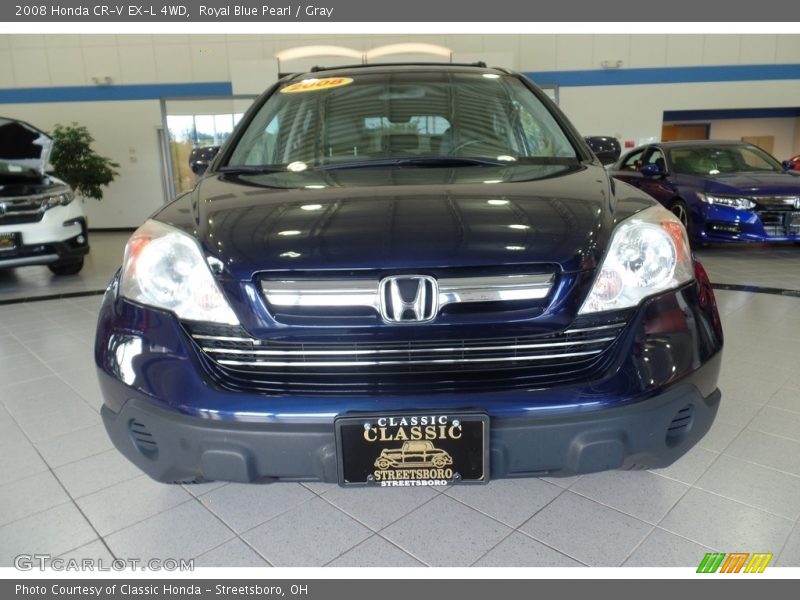 Royal Blue Pearl / Gray 2008 Honda CR-V EX-L 4WD