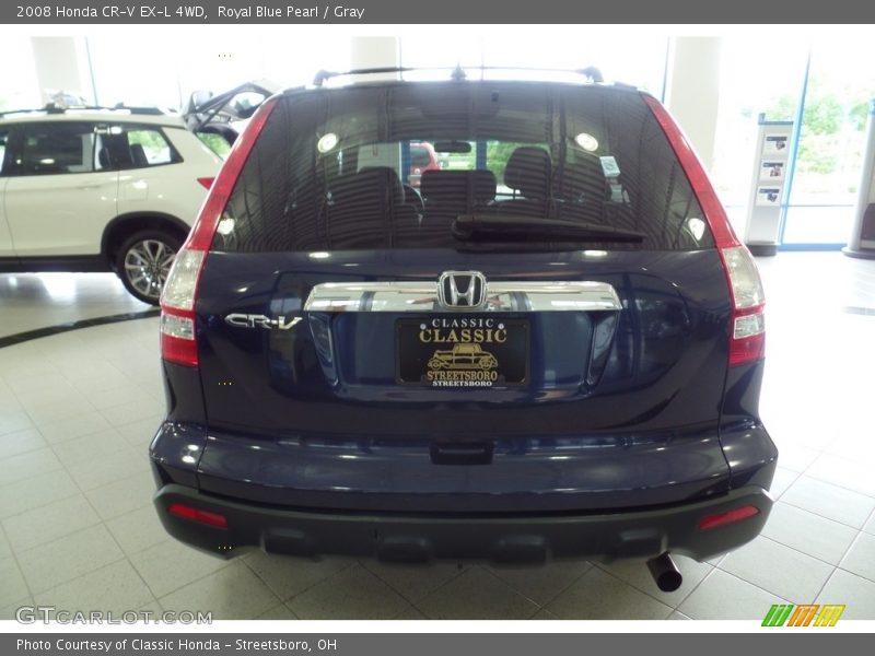 Royal Blue Pearl / Gray 2008 Honda CR-V EX-L 4WD