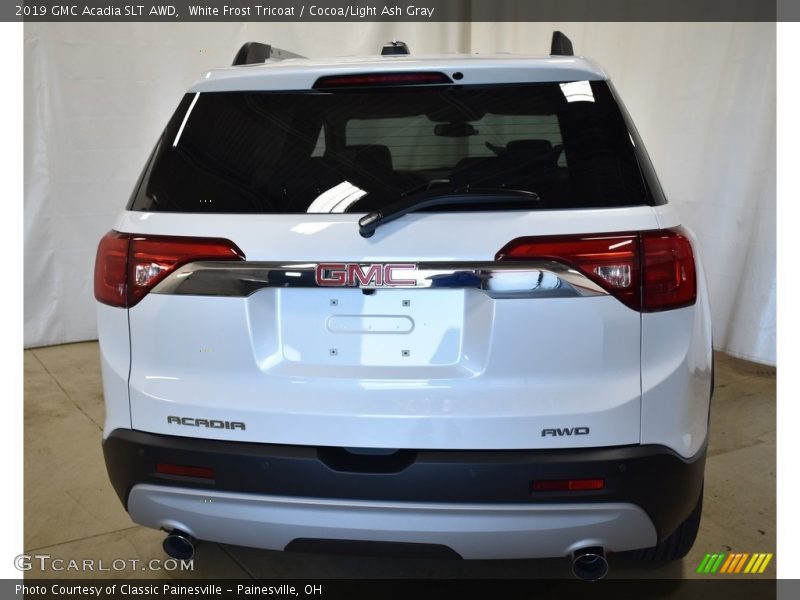 White Frost Tricoat / Cocoa/Light Ash Gray 2019 GMC Acadia SLT AWD