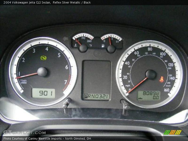 Reflex Silver Metallic / Black 2004 Volkswagen Jetta GLS Sedan