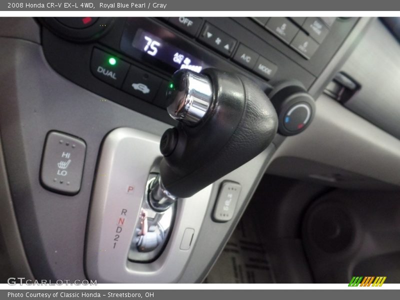 Royal Blue Pearl / Gray 2008 Honda CR-V EX-L 4WD